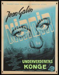 2b495 MIROIR French 24x31 '47 wonderful different artwork of Jean Gabin by Roger Vacher!