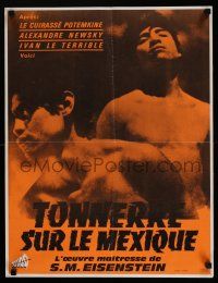 2b504 THUNDER OVER MEXICO French 20x26 R1960s Sergei Eisenstein, Que Viva Mexico!