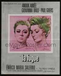 2b540 LA FUGA French 17x21 '66 Paola Spinola directed Italian lesbian sex drama, Boris Grinsson!