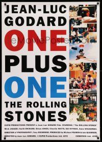 2b391 SYMPATHY FOR THE DEVIL Japanese 29x41 1996 Godard, One Plus One, Rolling Stones!