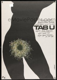 2b844 TABU Polish 26x38 '87 great erotic Andrzej Pagowski art of naked woman silhouette!