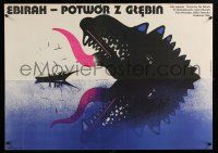 2b725 GODZILLA VS. THE SEA MONSTER Polish 23x33 '78 Gojira, Ebira, cool Wasilewski art, Toho!