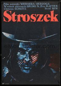 2b777 STROSZEK: A BALLAD Polish 23x33 '79 Werner Herzog, Pagowski art of Bruno S. in cowboy hat!
