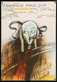 2b785 VI BIALOSTOCKIE FORUM DKF Polish 23x33 '87 wild Andrzej Pagowski parody art of The Scream!