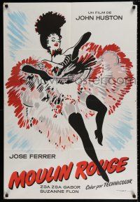 2b267 MOULIN ROUGE Spanish R70s Jose Ferrer as Toulouse-Lautrec, Zsa Zsa Gabor, art by Mac!
