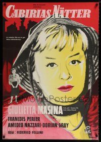 2b107 NIGHTS OF CABIRIA Swedish '57 Federico Fellini's La Notti di Cabiria, Giulietta Masina!