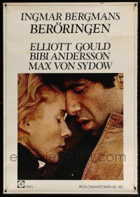 2b113 TOUCH Swedish '71 Ingmar Bergman, Bibi Andersson & Elliott Gould super close up!