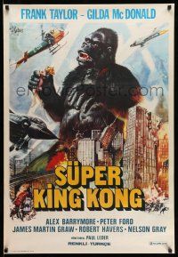 2b333 APE Turkish '79 different art of huge primate wreaking havoc, Super King Kong!