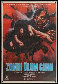 2b345 DAY OF THE DEAD Turkish '88 George Romero Night of the Living Dead zombie sequel, different!