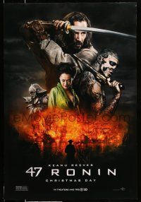 2c005 47 RONIN teaser DS 1sh '13 Keanu Reeves w/sword, Hiroyuki Sanada, Rick Genest!