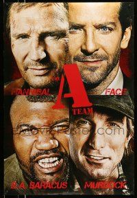 2c055 A-TEAM style 3 teaser DS 1sh '10 Liam Neeson, Bradley Cooper, Jessica Biel, Rampage Jackson!