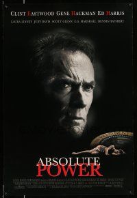 2c016 ABSOLUTE POWER DS 1sh '97 great image of star & director Clint Eastwood!