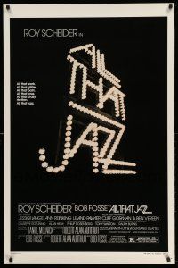 2c031 ALL THAT JAZZ style A 1sh '79 Roy Scheider & Jessica Lange star in Bob Fosse musical!