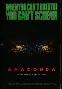 2c045 ANACONDA 1sh '97 Jon Voight, Jennifer Lopez, Ice Cube, giant snakes!