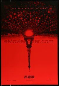 2c053 AS ABOVE SO BELOW teaser DS 1sh '14 found footage thriller, creepy Eiffel Tower image!