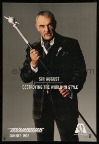 2c062 AVENGERS teaser 1sh '98 Sean Connery as Sir August - destroying the world in style!