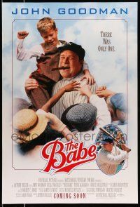 2c064 BABE advance DS 1sh '92 John Goodman as Ruth, greatest baseball player of all-time!