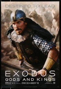 2c252 EXODUS: GODS & KINGS style E teaser DS 1sh '14 close-up of Christian Bale as Moses!