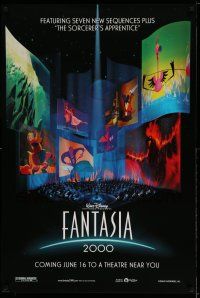 2c263 FANTASIA 2000 advance DS 1sh '99 Walt Disney cartoon set to classical music!