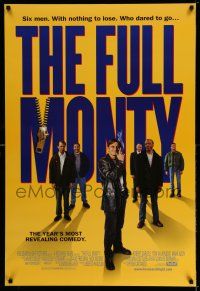 2c292 FULL MONTY 1sh '97 Peter Cattaneo, Robert Carlyle, Tom Wilkinson, Addy, male strippers!