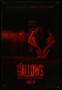 2c298 GALLOWS teaser DS 1sh '15 Cluff and Lofing horror thriller, Reese Mishler, creepy image!