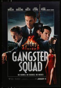 2c299 GANGSTER SQUAD teaser DS 1sh '13 Josh Brolin, Ryan Gosling, Sean Penn, sexy Emma Stone!