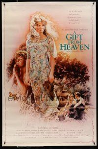 2c306 GIFT FROM HEAVEN 1sh '95 really great Drew Struzan art of sexy Gigi Rice & cast!