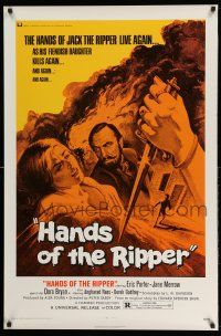 2c338 HANDS OF THE RIPPER 1sh '72 Hammer horror, Jack the Ripper kills again through his daughter!