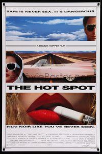 2c374 HOT SPOT DS 1sh '90 cool close up smoking & Cadillac image, directed by Dennis Hopper!