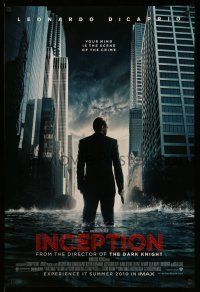 2c407 INCEPTION IMAX advance DS 1sh '10 Christopher Nolan, Leonardo DiCaprio standing in water!