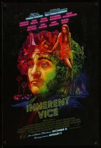 2c417 INHERENT VICE advance DS 1sh '14 Joaquin Phoenix, Brolin, Wilson, wild different artwork!