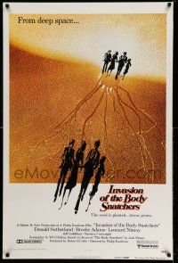 2c425 INVASION OF THE BODY SNATCHERS advance 1sh '78 Kaufman classic remake of space invaders!