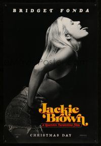 2c436 JACKIE BROWN teaser 1sh '97 Quentin Tarantino, profile portrait of sexy Bridget Fonda!