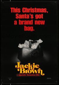 2c437 JACKIE BROWN teaser 1sh '97 Quentin Tarantino, Santa's got a brand new bag!