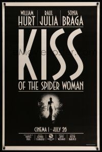 2c459 KISS OF THE SPIDER WOMAN advance 1sh '85 cool artwork of sexy Sonia Braga in spiderweb dress!