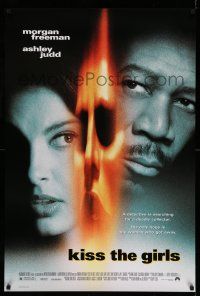2c460 KISS THE GIRLS 1sh '97 Ashley Judd, Morgan Freeman, from the novel by James Patterson!