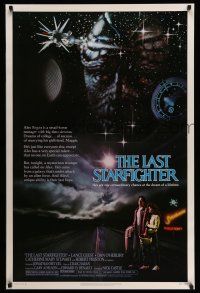 2c468 LAST STARFIGHTER 1sh '84 Lance Guest, great sci-fi art by Charles de Mar!