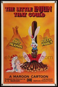 2c480 LITTLE INJUN THAT COULD Kilian 1sh '88 Roger Rabbit & Baby Herman, Native American art!