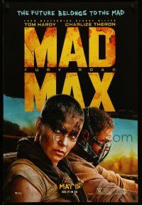2c500 MAD MAX: FURY ROAD teaser DS 1sh '15 great cast image of Tom Hardy, Charlize Theron!