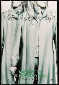 2c519 MATRIX RELOADED teaser DS 1sh '03 cool image of Neil and Adrian Rayment as the Twins!