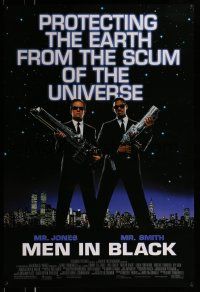 2c534 MEN IN BLACK 1sh '97 Will Smith & Tommy Lee Jones close-up!