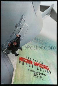 2c542 MISSION: IMPOSSIBLE ROGUE NATION teaser DS 1sh '15 Tom Cruise hanging off of airplane!