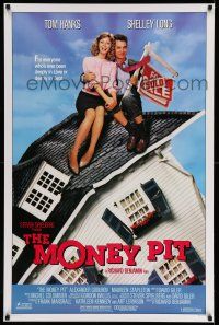 2c547 MONEY PIT 1sh '86 Steven Spielberg, Tom Hanks & Shelley Long are deeply in love & debt!
