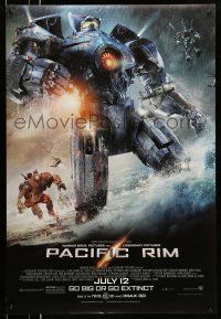 2c590 PACIFIC RIM July advance DS 1sh '13 Guillermo del Toro directed sci-fi, CGI image, Hunnam!
