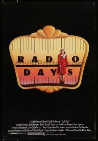 2c629 RADIO DAYS 1sh '87 Woody Allen, Seth Green, Dianne Wiest, New York City!