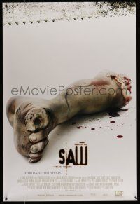 2c676 SAW int'l 1sh '04 Cary Elwes, Danny Glover, Monica Potter, gory image of leg!