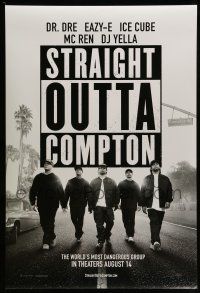 2c737 STRAIGHT OUTTA COMPTON teaser DS 1sh '15 Hawkins, Mitchell, Jackson, Brown J.R. and Hodge!