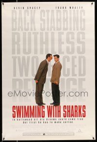 2c746 SWIMMING WITH SHARKS DS 1sh '94 Kevin Spacey, Frank Whaley, ruthless two-faced revenge!