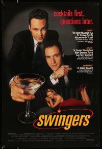 2c748 SWINGERS reviews 1sh '96 Vince Vaughn & Jon Favreau, cocktails first, questions later!