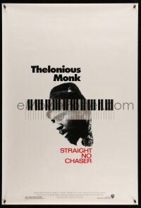 2c764 THELONIOUS MONK: STRAIGHT, NO CHASER 1sh '89 Clint Eastwood produced jazz bio!